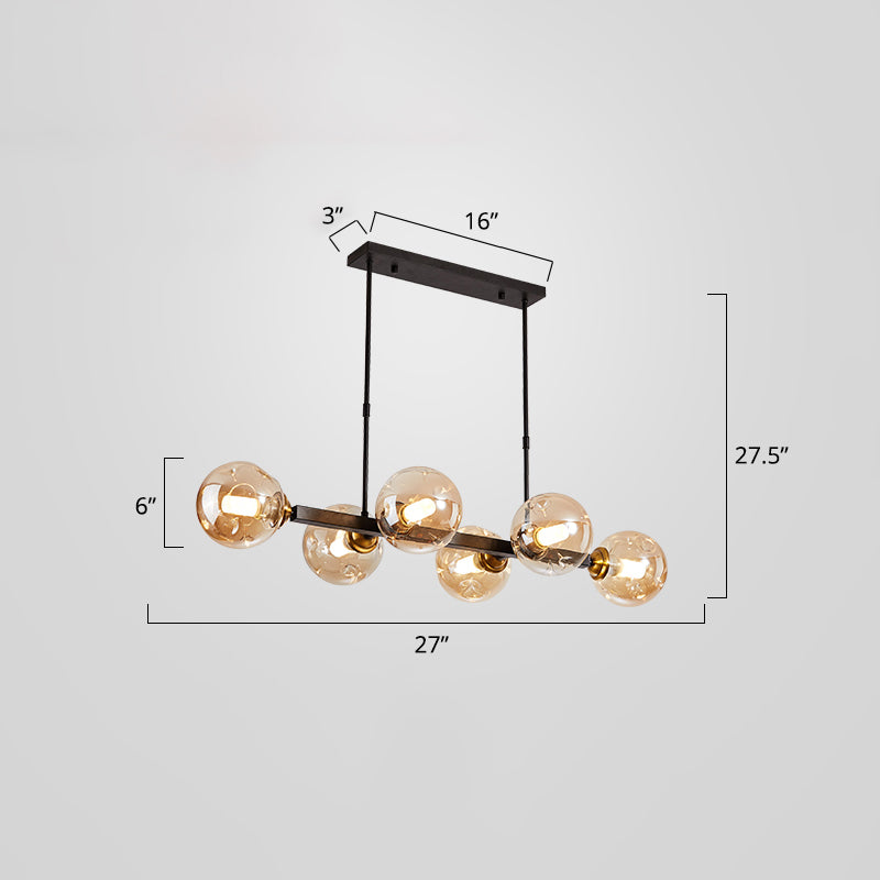 Bubbles Restaurant Island Pendant Light Glass Postmodernism Hanging Light Fixture