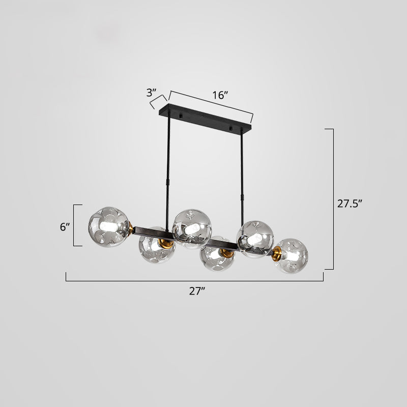 Bubbles Restaurant Island Pendant Light Glass Postmodernism Hanging Light Fixture