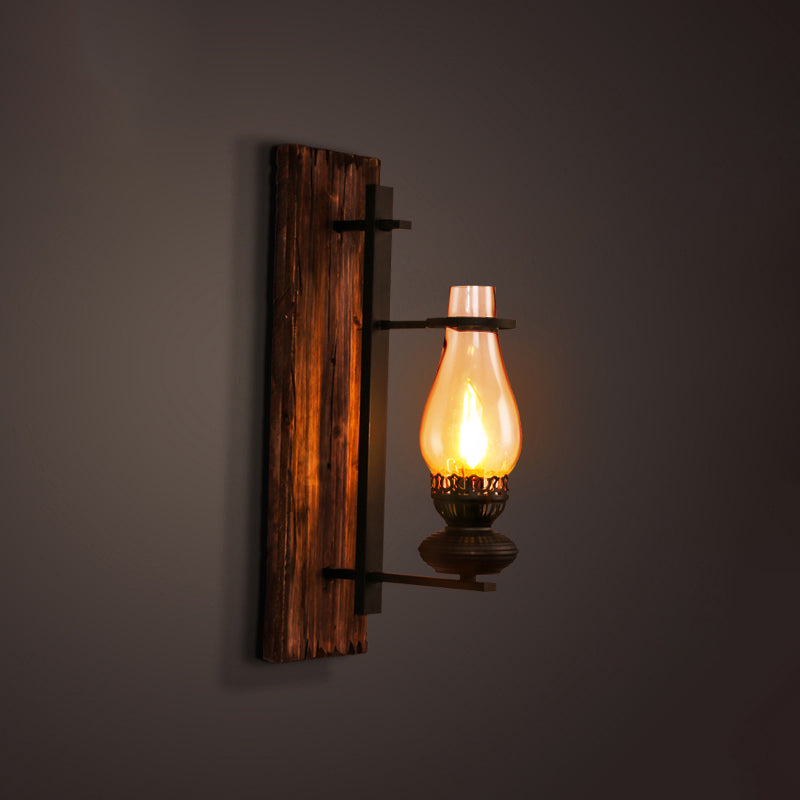 Nautical Geometrical Wall Lamp Wooden Wall Mount Lighting Fixture for Living Room