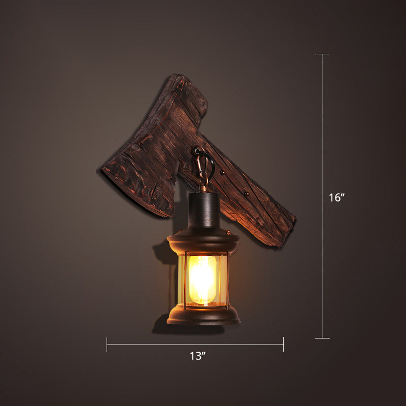 Nautical Geometrical Wall Lamp Wooden Wall Mount Lighting Fixture for Living Room
