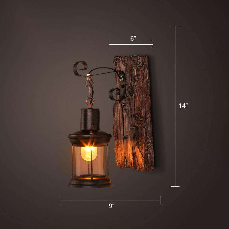 Nautical Geometrical Wall Lamp Wooden Wall Mount Lighting Fixture for Living Room