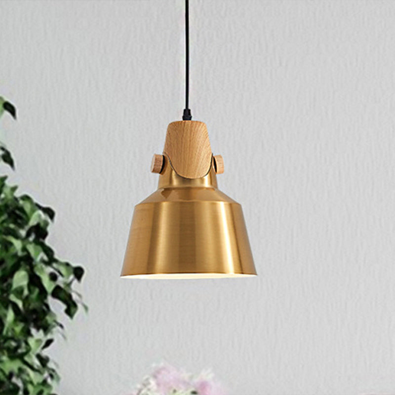 Dome Metal Pendse Lighting Modern 1 Lámpara de latón Ligero Kit para restaurante, 8.5 "/14" de ancho
