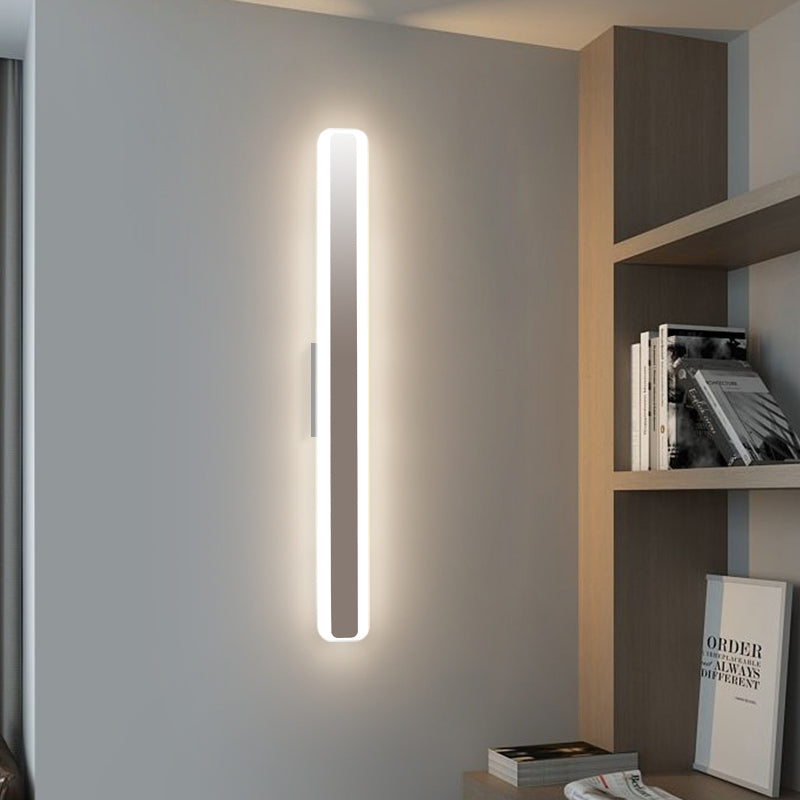 Lumière contemporaine de 16 "/ 20" LED LED avec ombre acrylique lampe miroir rectangulaire blanche en lumière chaude / blanche