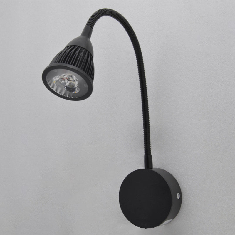 Moderne kom metalen schaduw wandlamp LED verstelbare wandlicht SCONCE met/zonder schakelaar in zwarte afwerking, warme/witte verlichting