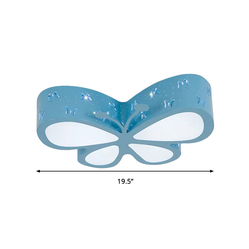 Cartoon Hollow Butterfly Flushmount Licht Acryl LED Plafond Lamp voor Meisjes Kamer