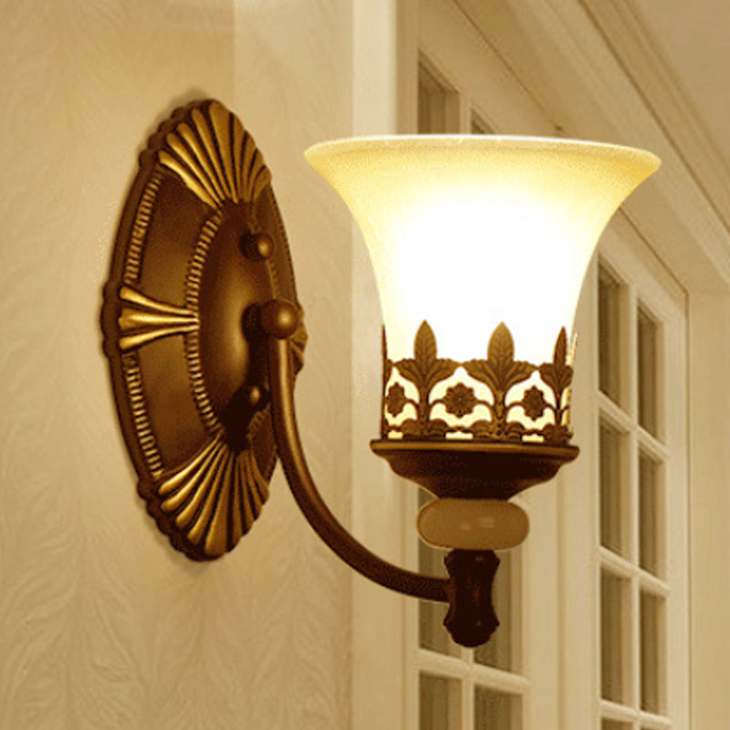 Lumière murale de cloche noire