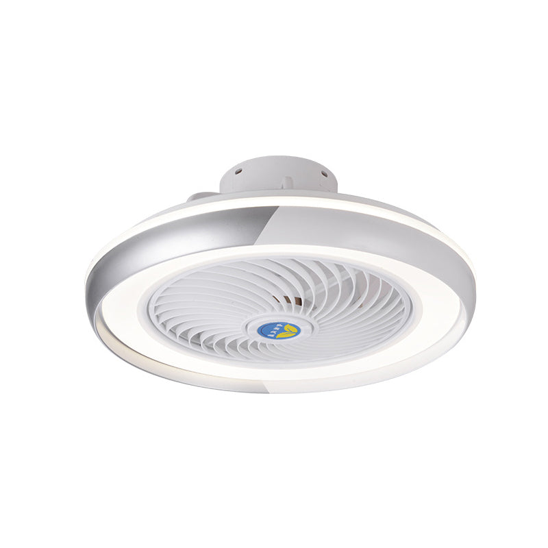 19,5 "breite Macaron Runde 5 Klingen Deckenventilator Lampe Acryl Kinder Schlafzimmer LED Semi Flush Light, Fernbedienung