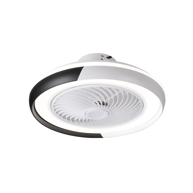 19,5 "breite Macaron Runde 5 Klingen Deckenventilator Lampe Acryl Kinder Schlafzimmer LED Semi Flush Light, Fernbedienung