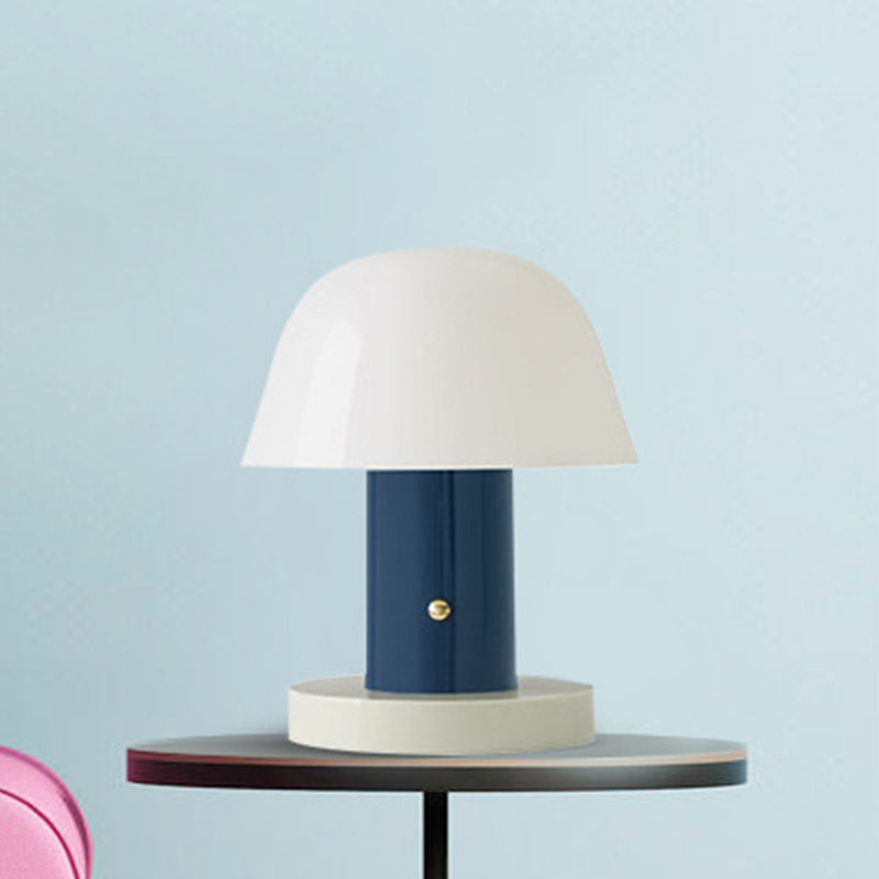 Designer Mushroom Shaped Night Table Light Metal 2-Light Living Room Accent Lamp