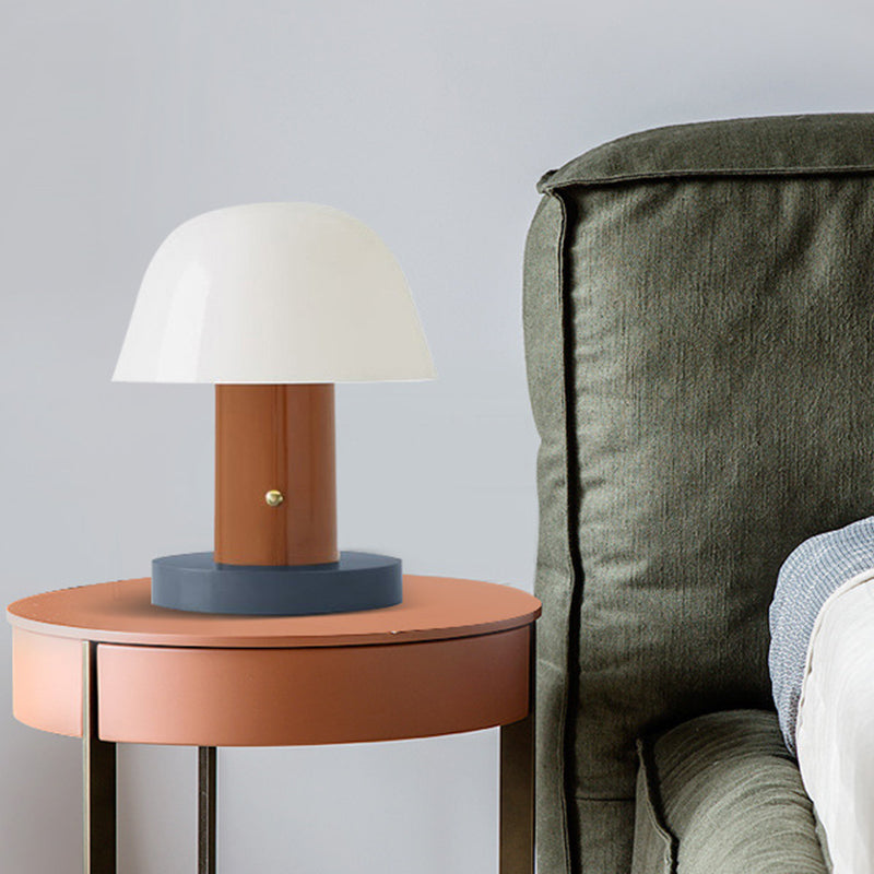 Designer Mushroom Shaped Night Table Light Metal 2-Light Living Room Accent Lamp