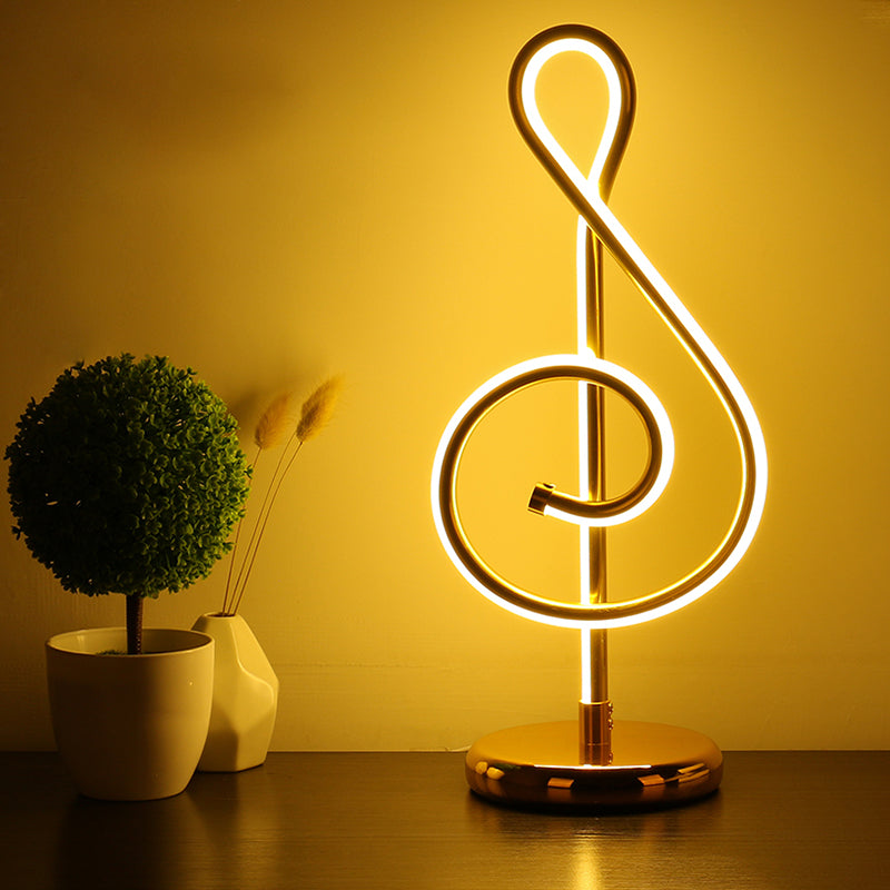Lampada moderna da comodino da soggiorno in alluminio con lampada a LED Twist Line con interruttore di alimentazione
