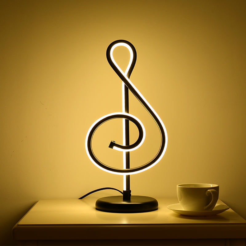 Lámpara de mesa LED minimalista de acrílico curva nocturna