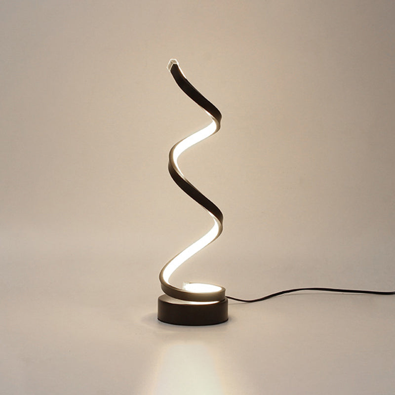 Aluminum Line Art Night Lighting Minimalism LED Accent Table Light for Living Room