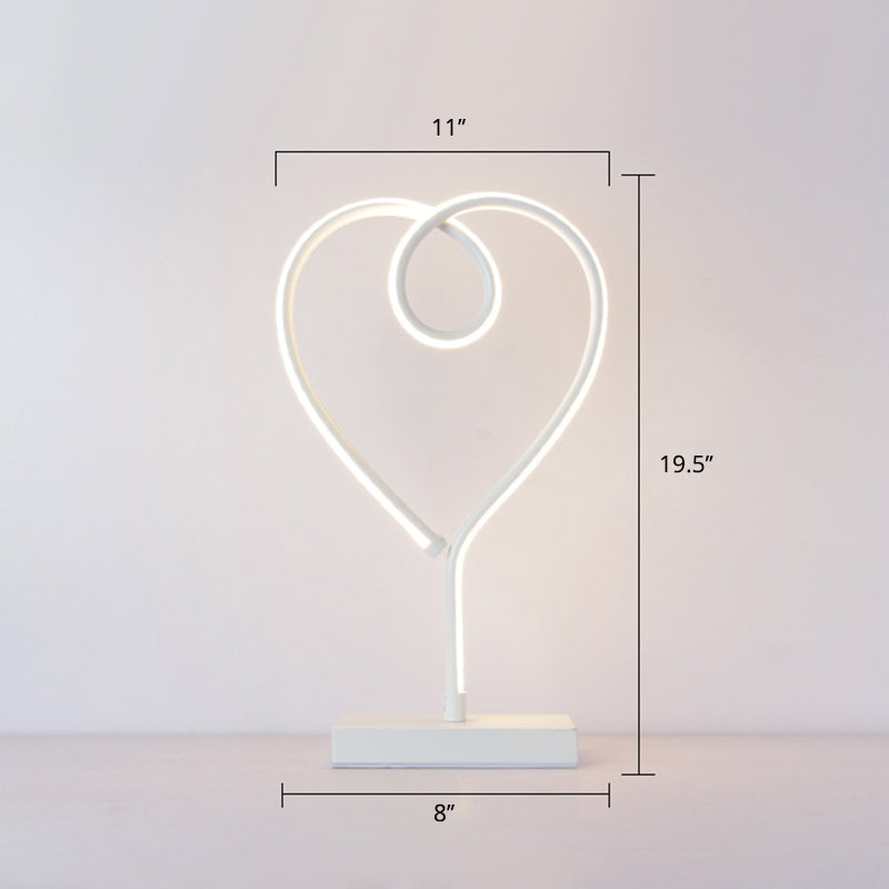 Aluminum Line Art Night Lighting Minimalism LED Accent Table Light for Living Room