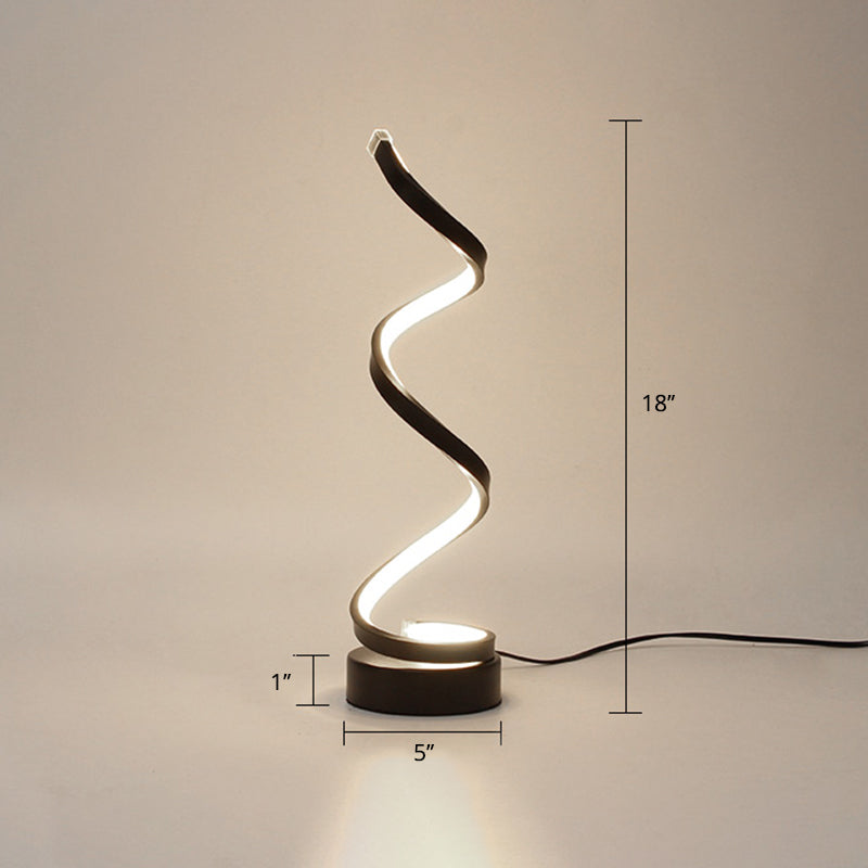 Aluminum Line Art Night Lighting Minimalism LED Accent Table Light for Living Room