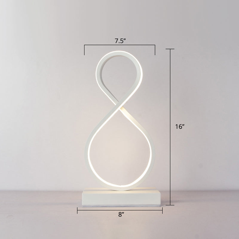 Aluminum Line Art Night Lighting Minimalism LED Accent Table Light for Living Room