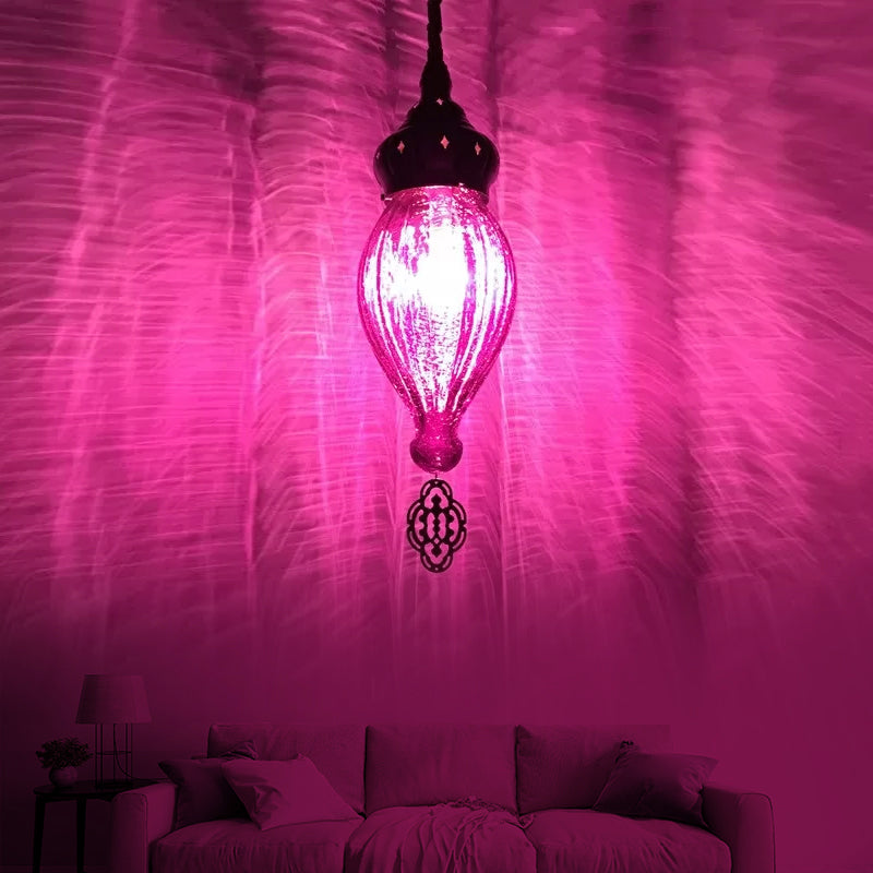 Colgante de suspensión rojo/rosa/rosa/amarillo tradicional 1/4 cabezas kit de luz colgante para sala de estar