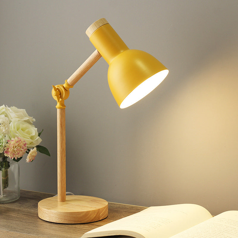 Torchlight Shade Study Study Light Macaron Metal 1 Lampada da tavolo da letto per camera da letto con giuntura regolabile