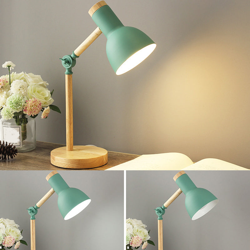 Torchlight Shade Study Light Macaron Metall 1 Kopf Schlafzimmer Nachttischlampe mit einstellbarer Gelenke