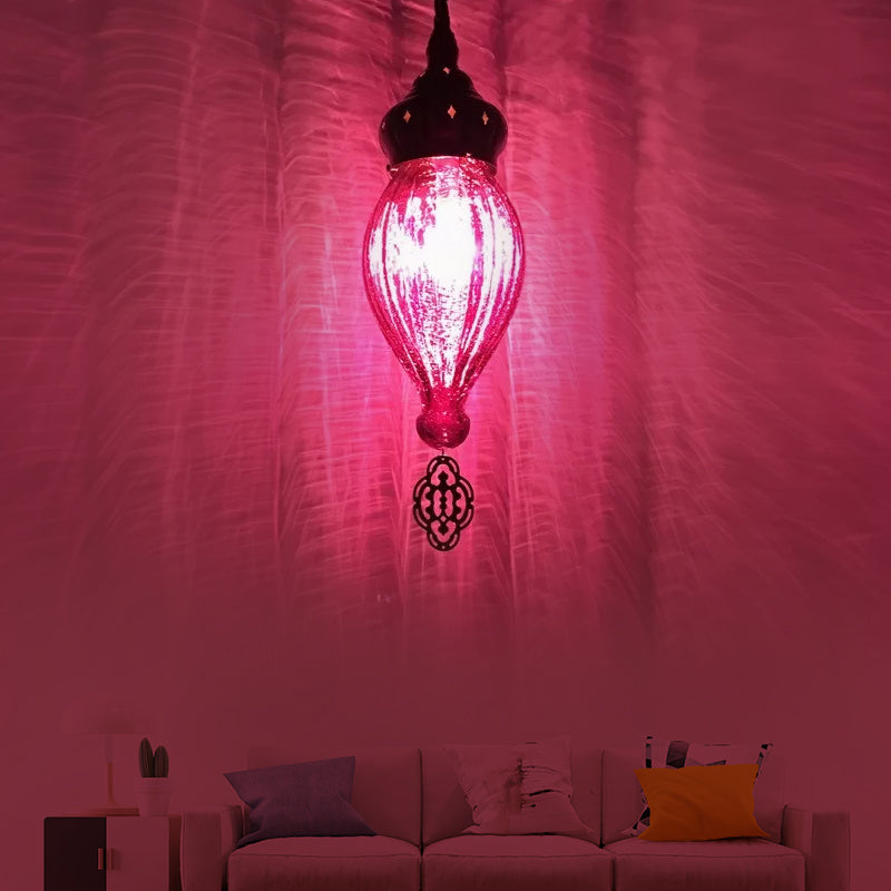 Colgante de suspensión rojo/rosa/rosa/amarillo tradicional 1/4 cabezas kit de luz colgante para sala de estar