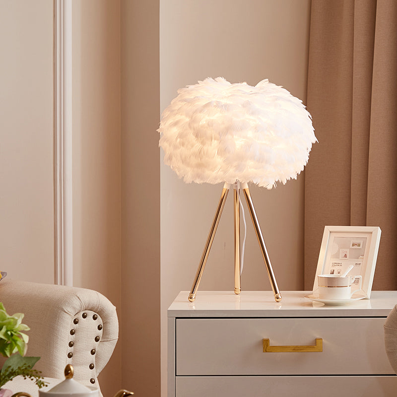 Goose Feather Sphere tafellamp Noordig 1 bol nachtstandlicht met statiefstandaard