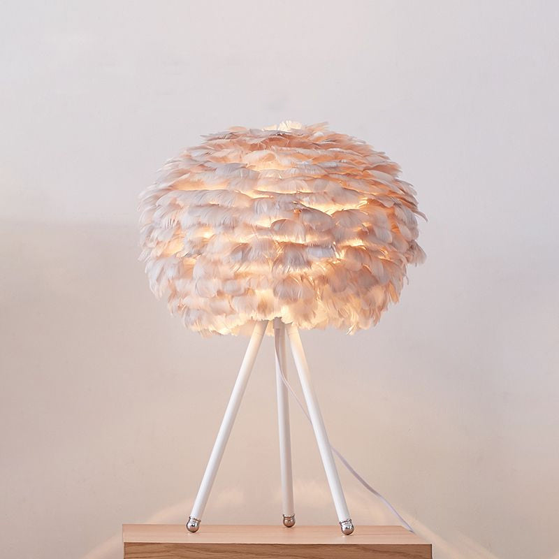 Goose Feather Sphere tafellamp Noordig 1 bol nachtstandlicht met statiefstandaard