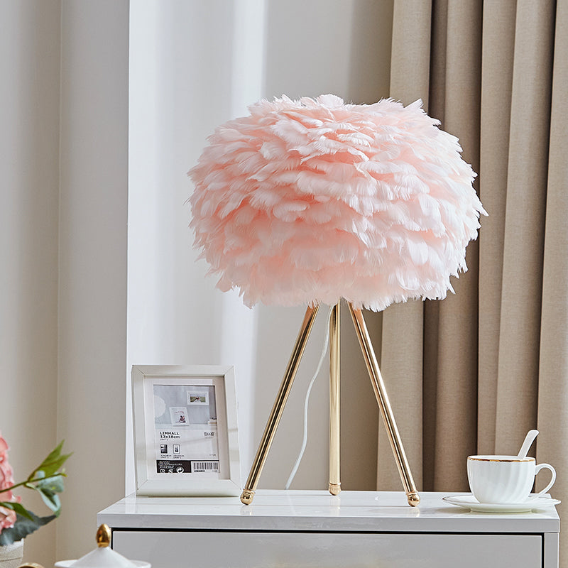 Goose Feather Sphere tafellamp Noordig 1 bol nachtstandlicht met statiefstandaard