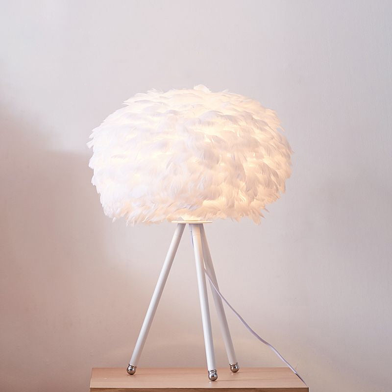 Goose Feather Sphere tafellamp Noordig 1 bol nachtstandlicht met statiefstandaard