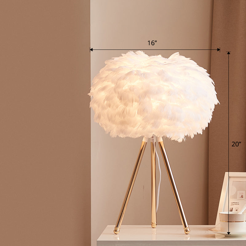 Goose Feather Sphere tafellamp Noordig 1 bol nachtstandlicht met statiefstandaard