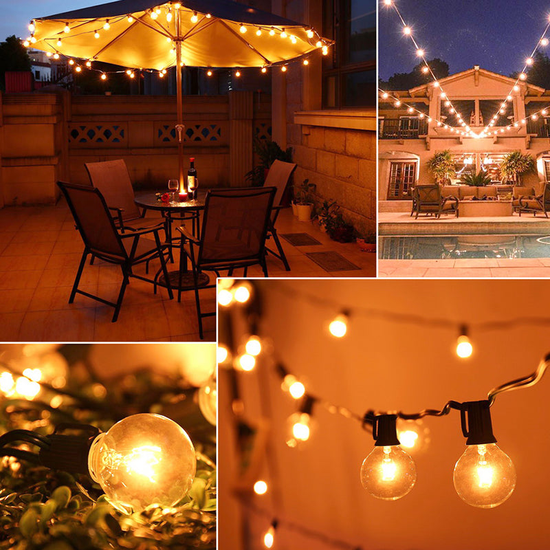 LED Fairy Light LED Fairy Light Courtyard Solar Powered String Lighting in Black