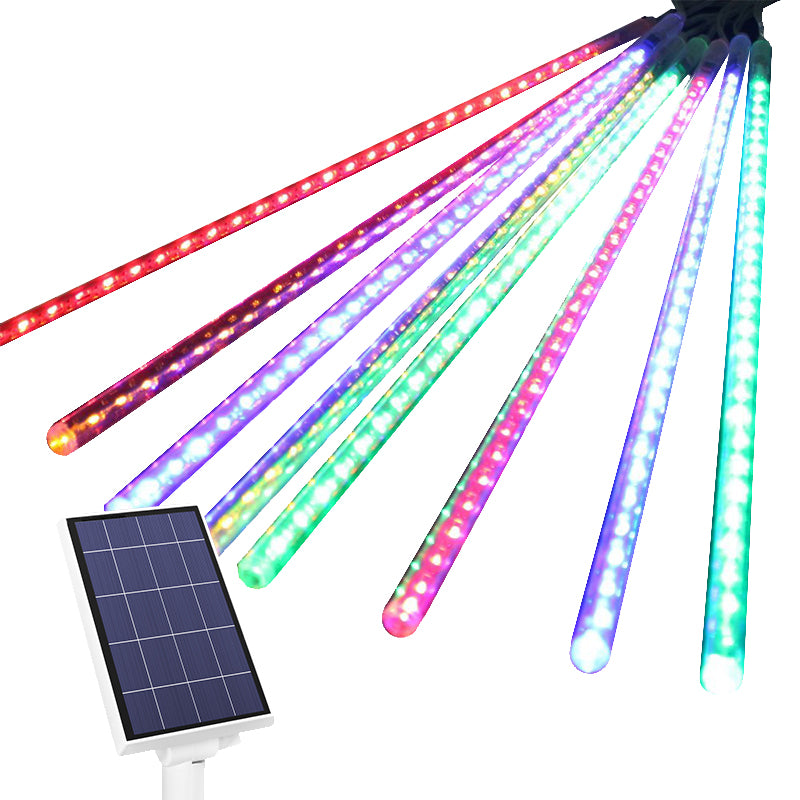 1.5ft Meteor Shower Solar String Light Contemporary 10 Heads Outdoor LED Fairy Lighting
