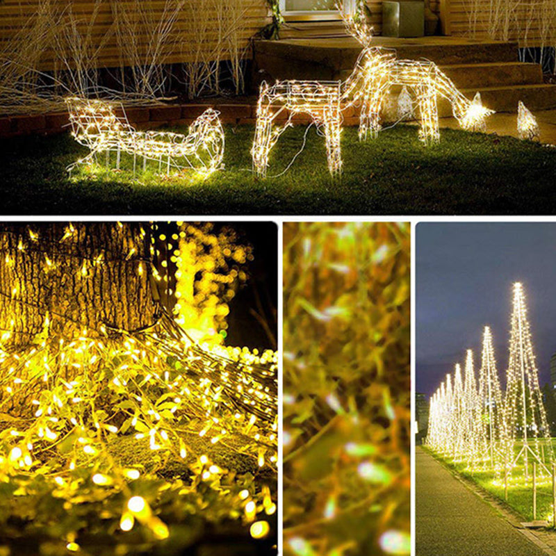 Wrapped Tree Light Artistic Copper Wire Clear Waterproof Solar LED String Lighting