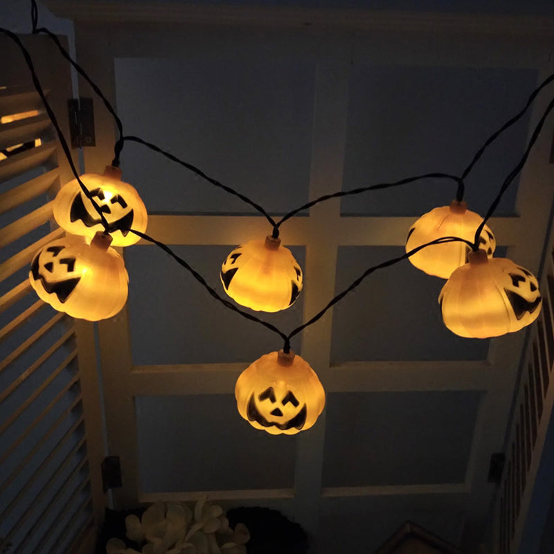 Halloween Pumpkin Waterproof Solar String Lamp Art Decor Orange LED Fairy Lighting
