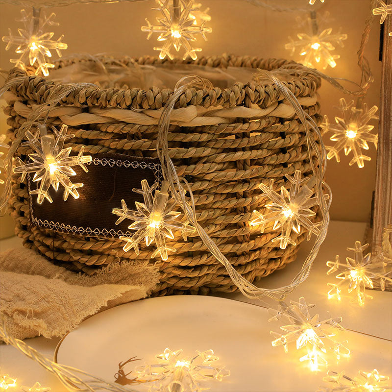 Modern Shaded LED String Light Plastic Bedroom Battery Powered Fairy Light in Clear