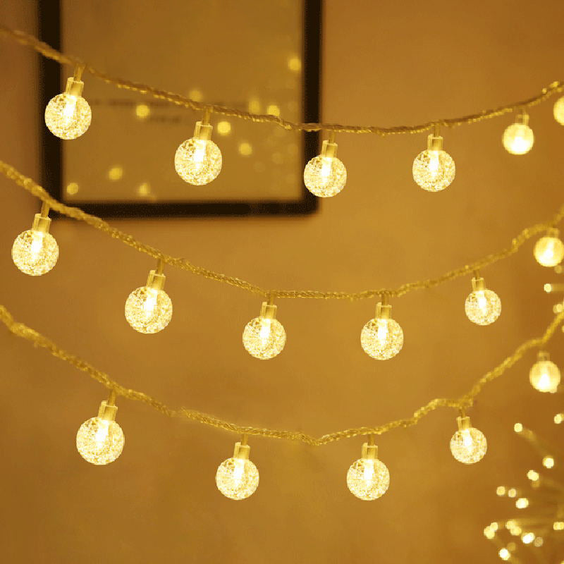 Clear Bubble Ball Battery String Light Contemporary LED Fairy Lighting for Bedroom