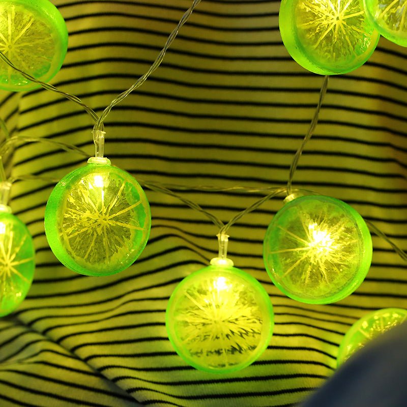 Art Decor Lemon Slice Shaped Battery String Light Girls Bedroom LED Fairy Lighting