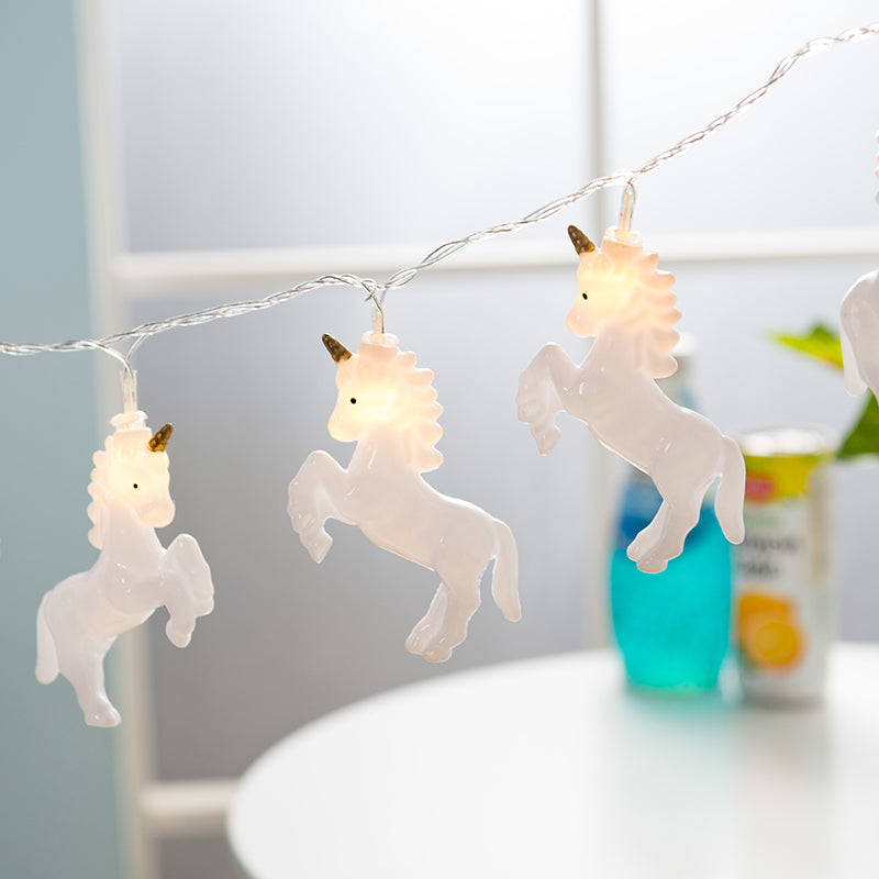 Animal Shaped Plastic LED Fairy Lamp Artistic White Battery Powered String Lighting