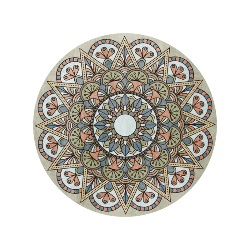 Moroccan Decoration Rug Multi Color Flower Printed Indoor Rug Polypropylene Pet Friendly Easy Care Area Carpet