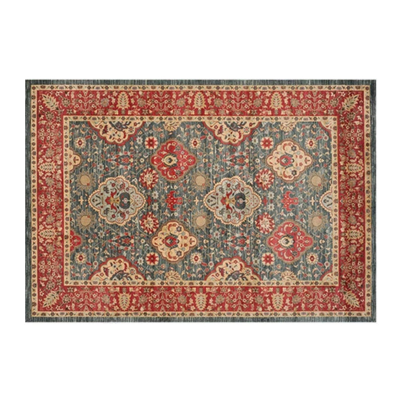 Multi Color Geometric Print Rug Cotton Blend Oriental Indoor Rug Non-Slip Backing Stain-Resistant Area Carpet for Room