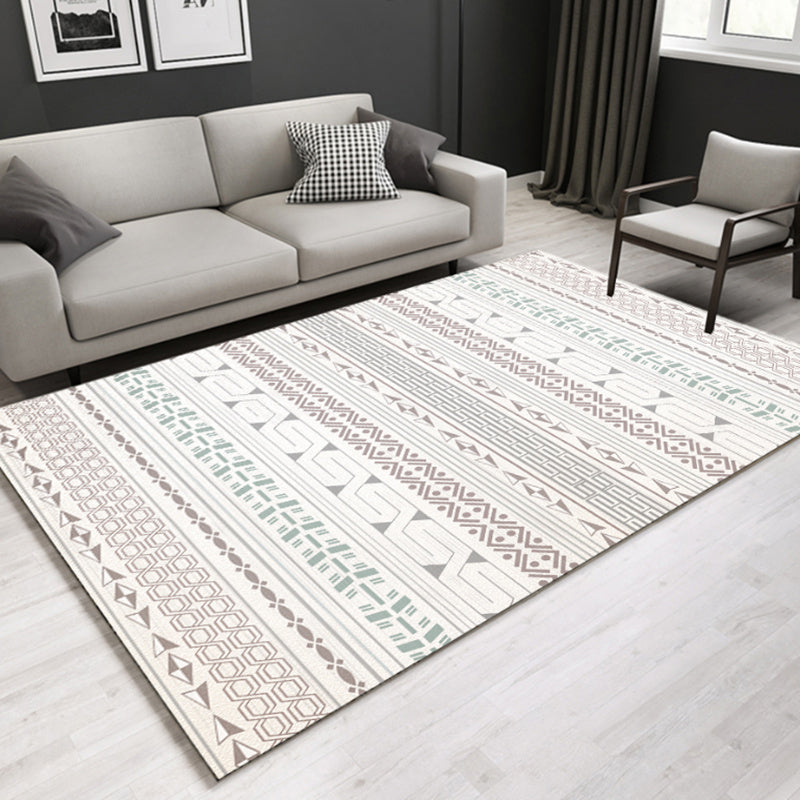 Südwestlicher geometrischer Druckteppich mehrfarbiger Baumwoll-Mischungsbereich Teppich Nicht-Schlupf-Innenenteppich für Salon