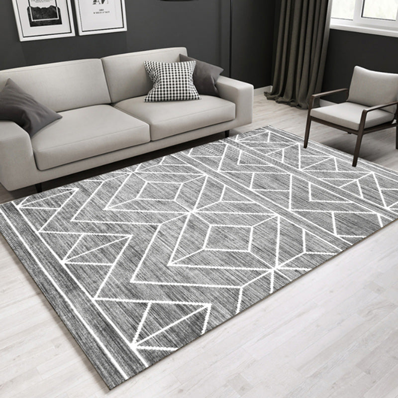 Southwestern Geometric Print Rug Multicolor Cotton Blend Area Tapis tapis Indoor Easy Care Care pour salon