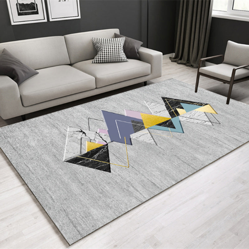Southwestern Geometric Print Rug Multicolor Cotton Blend Area Tapis tapis Indoor Easy Care Care pour salon