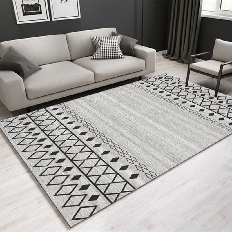 Southwestern Geometric Print Rug Multicolor Cotton Blend Area Carpet Non-Slip Easy Care Indoor Rug for Parlor