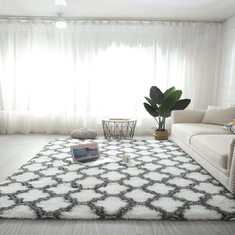Casual Patterned Rug Multi Color Synthetics Area Carpet Non-Slip Backing Stain-Resistant Easy Care Indoor Rug for Room