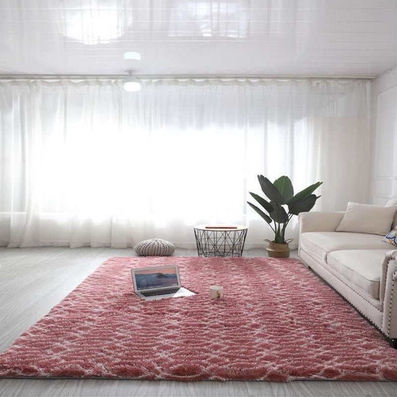 Casual Patterned Rug Multi Color Synthetics Area Carpet Non-Slip Backing Stain-Resistant Easy Care Indoor Rug for Room