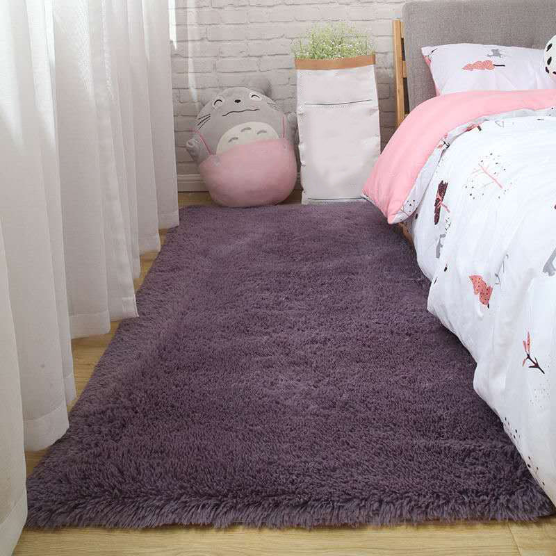 Einfacher fester Farbe Teppich Mehrfachfarbener Polypropylenbereich Teppich Anti-Rutsch-Rückentier-Friendly Innenteppich für Schlafzimmer