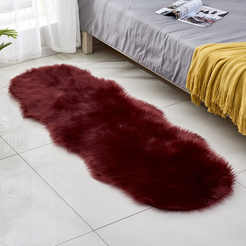 Tapis de couleur unie contemporaine Coton Mélange de coton Mélange Mélange Tapis Anti-Slip Backing Tapison intérieur Roor pour la chambre