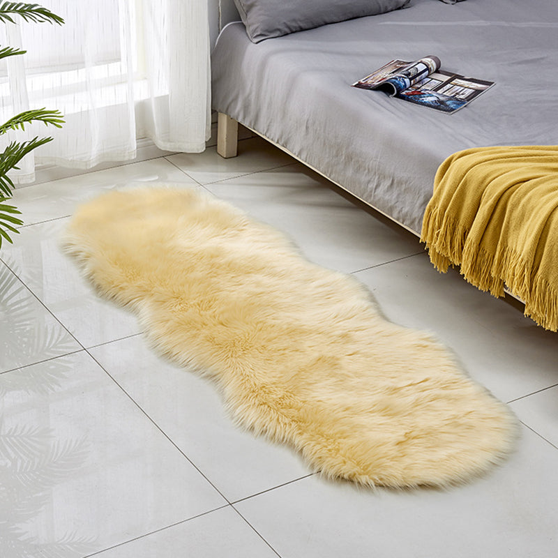 Tapis de couleur unie contemporaine Coton Mélange de coton Mélange Mélange Tapis Anti-Slip Backing Tapison intérieur Roor pour la chambre