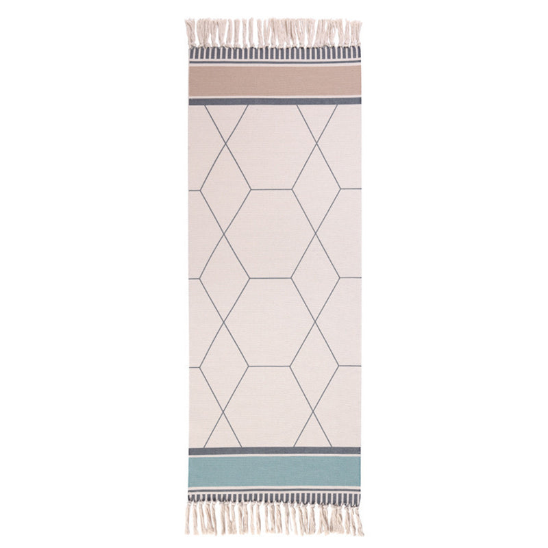 Meerkleurig zuidwestelijke tapijtruin katoen geometrisch geprint gebied tapijt Easy Care huisdiervriendelijk binnenvleed tapijt voor slaapkamer