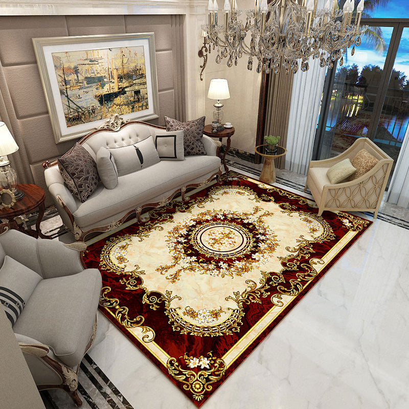 Multicolored Novelty Rug Cotton Blend Plaid Patterned Area Carpet Non-Slip Pet Friendly Indoor Rug for Living Room